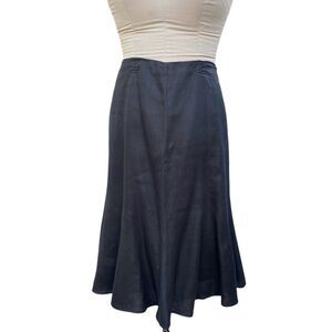 Lauren Ralph Lauren Black Midi Flared Skirt